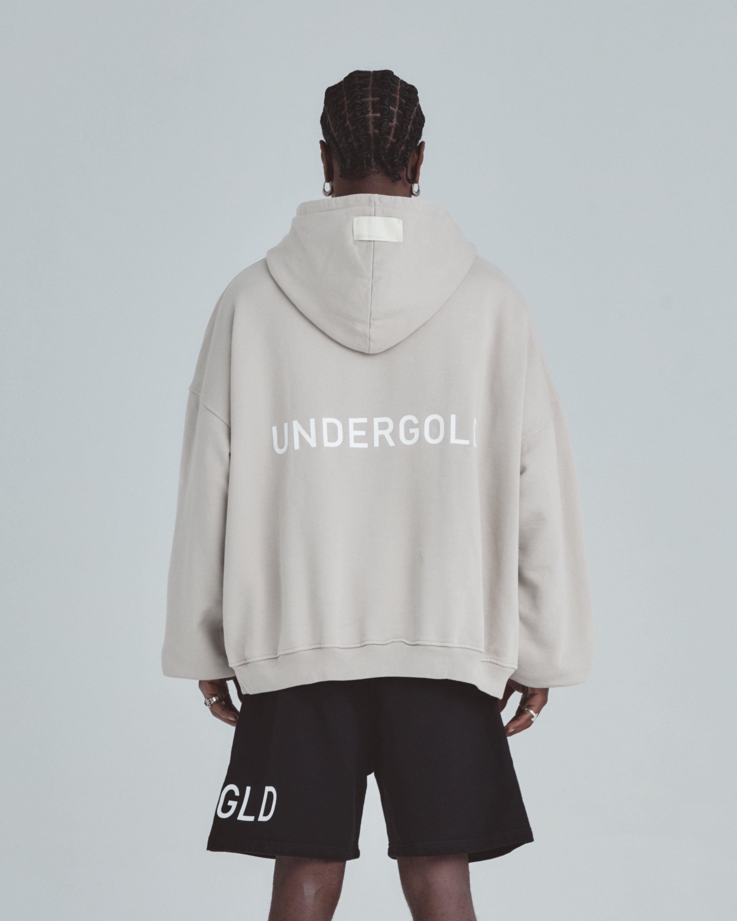 Line Basic Hoodie Light Gray