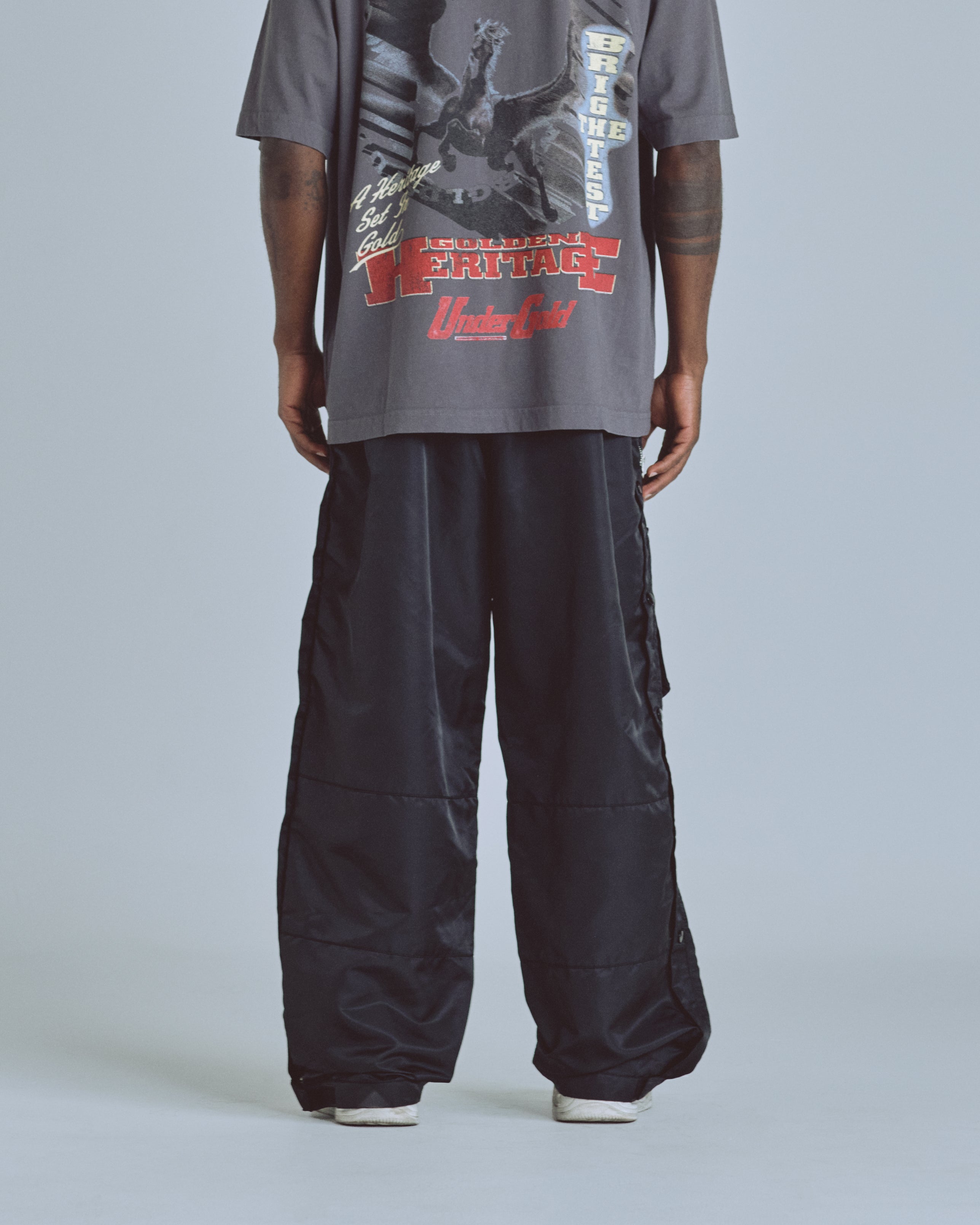 Basics Side Buttons Cargo Pants Black