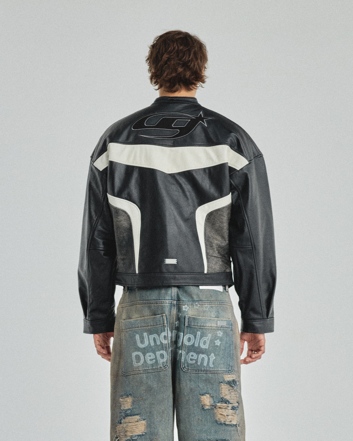 Pilgrimage Racer Biker Jacket Black / White