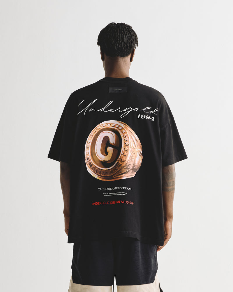 Dreamers Golden Ring T-shirt Black