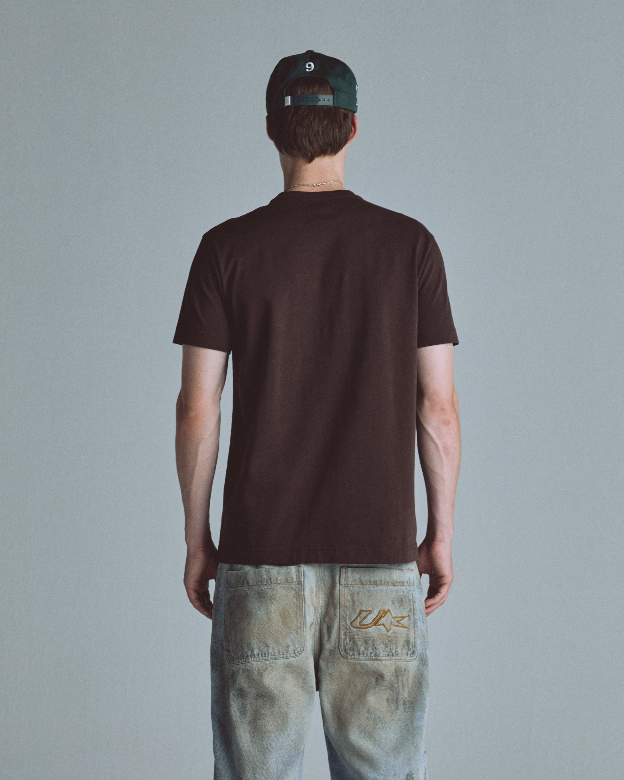 Basics Tiny Logo Regular Fit Tshirt Brown