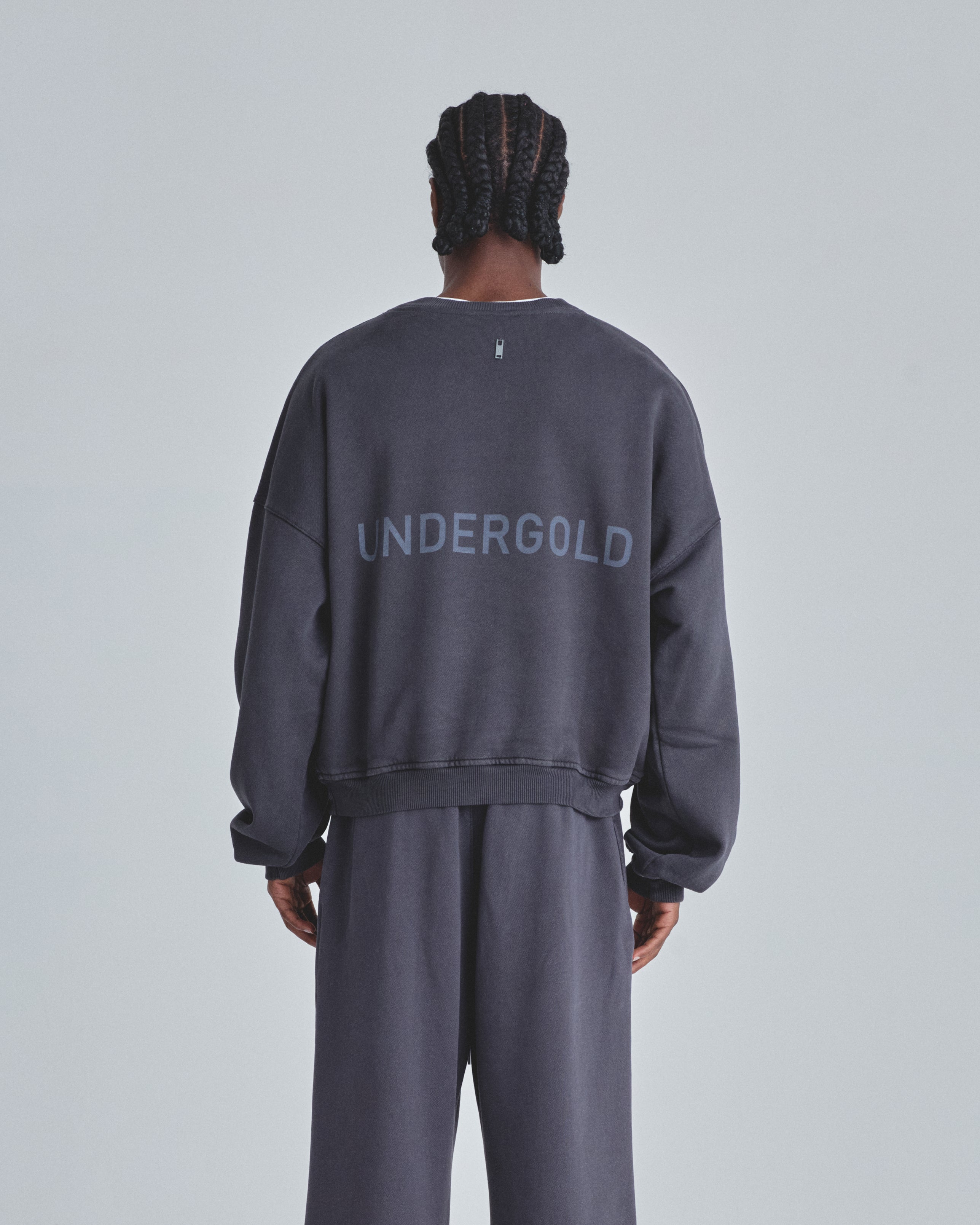 Line Basic Boxy Fit Crewneck Dark Gray