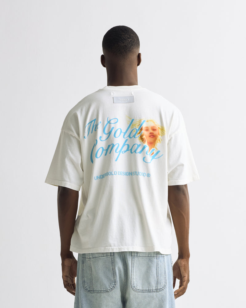 Symphony Golden Blur Boxy Tshirt White