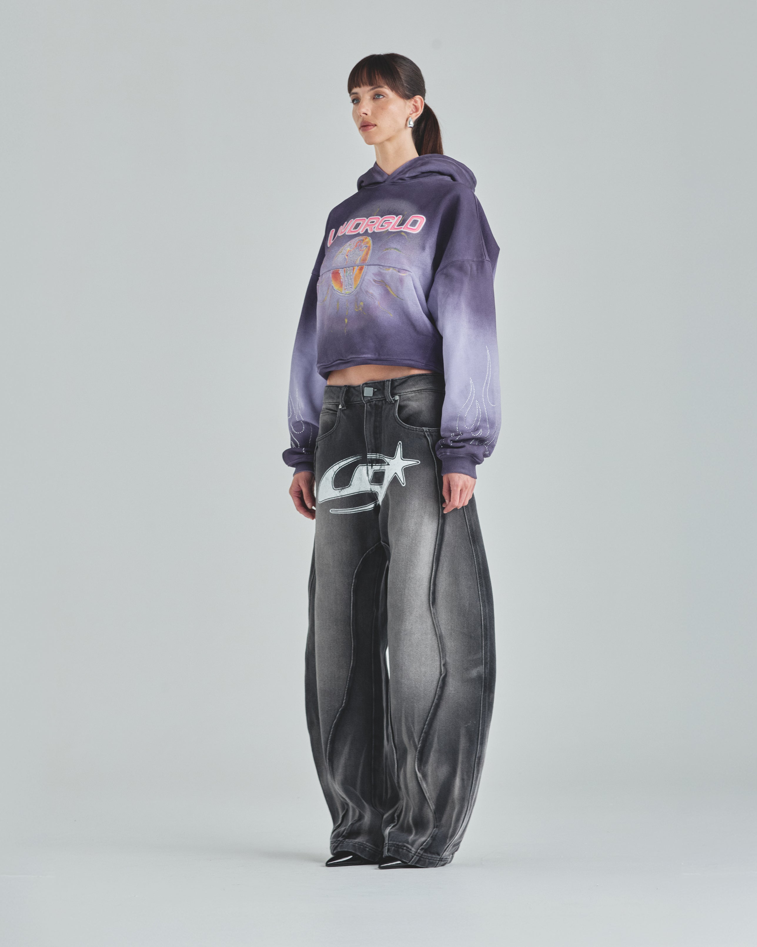 W Act 1 Radiant Boxy Fit Hoodie Faded Purple