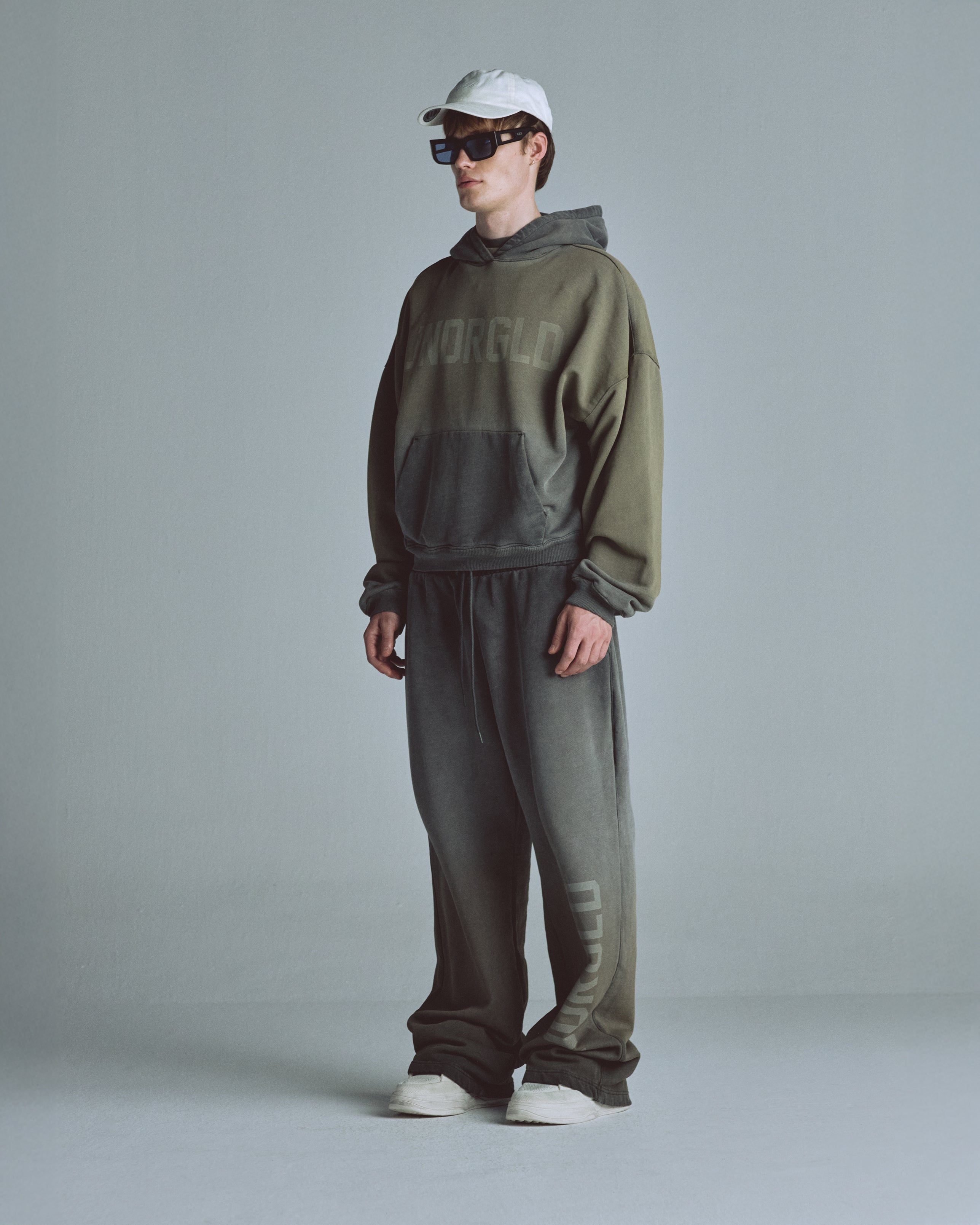 Echoes UNDRGLD Boxy Fit Hoodie Faded Olive