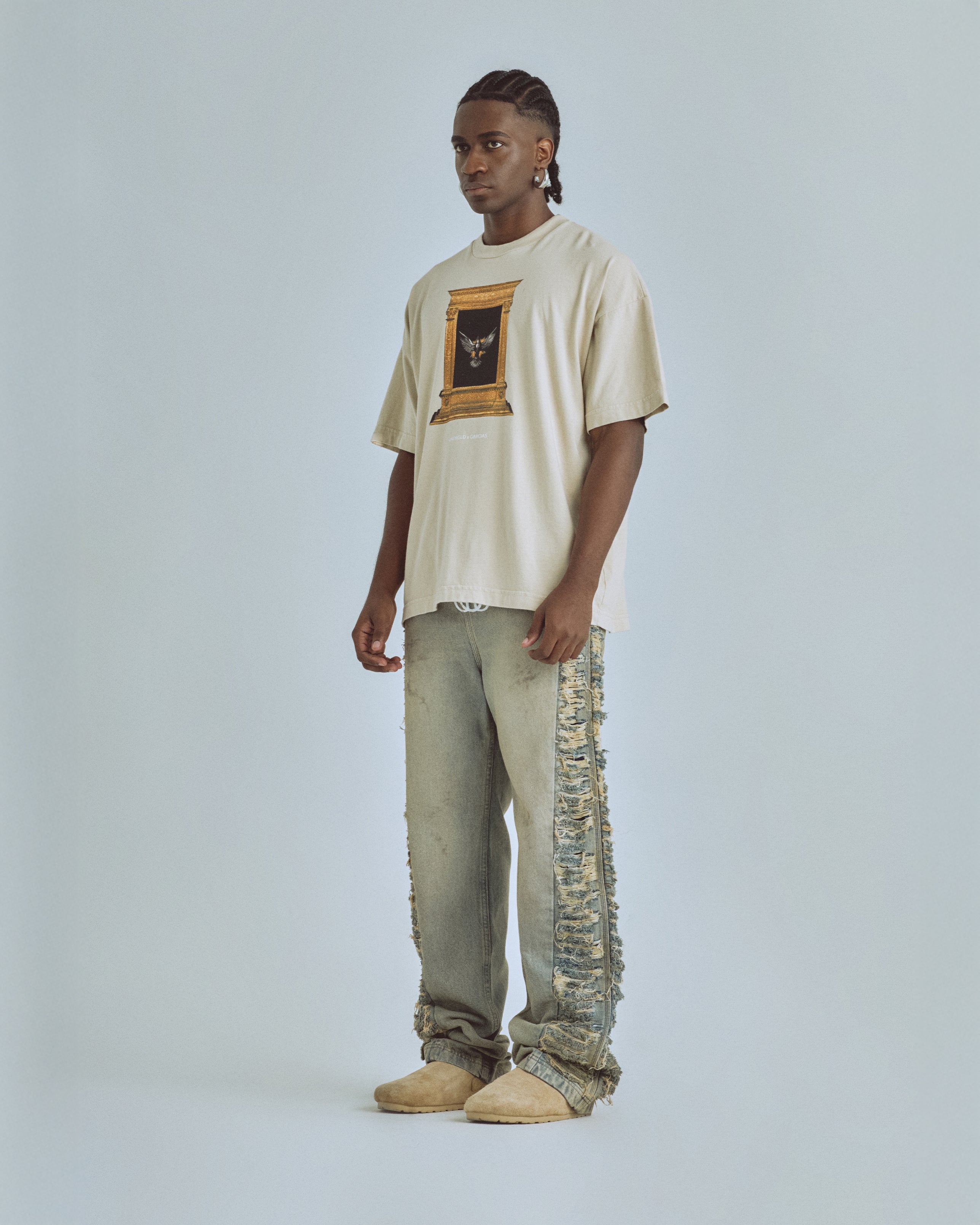 Santa Union Medellín Milano Ripped Wide Jean Dirty Blue