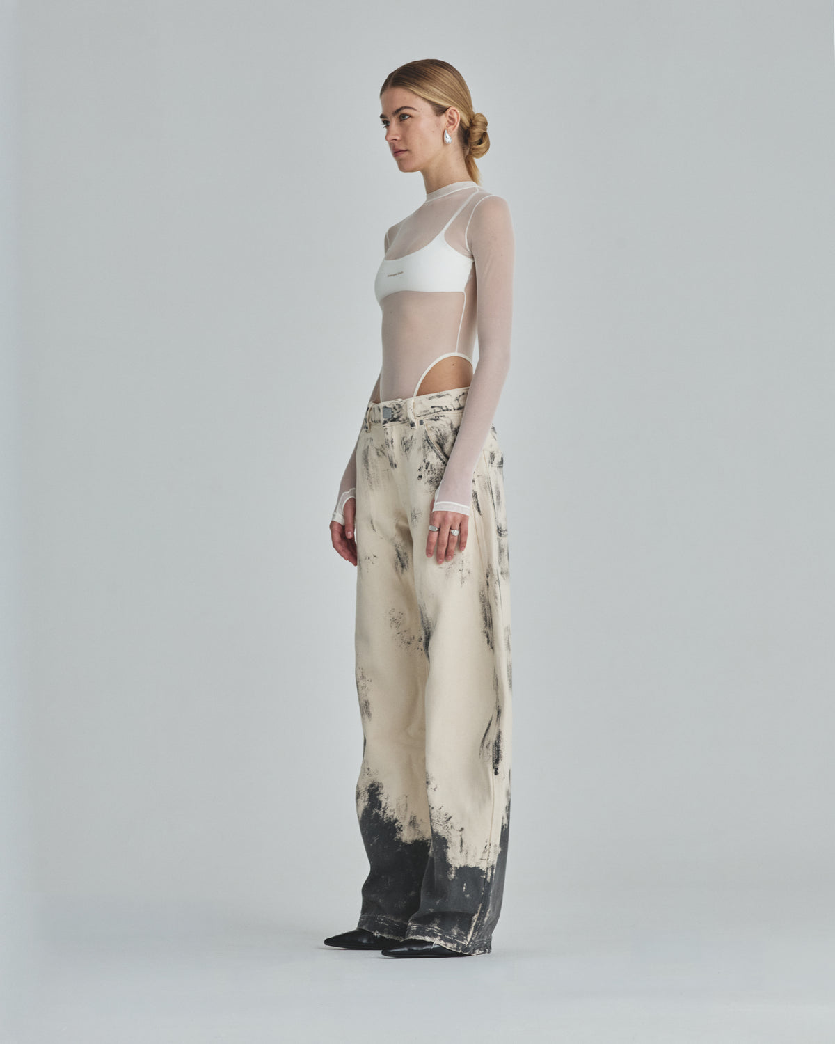 Basics Undergold Studio Mesh Body Top Cream