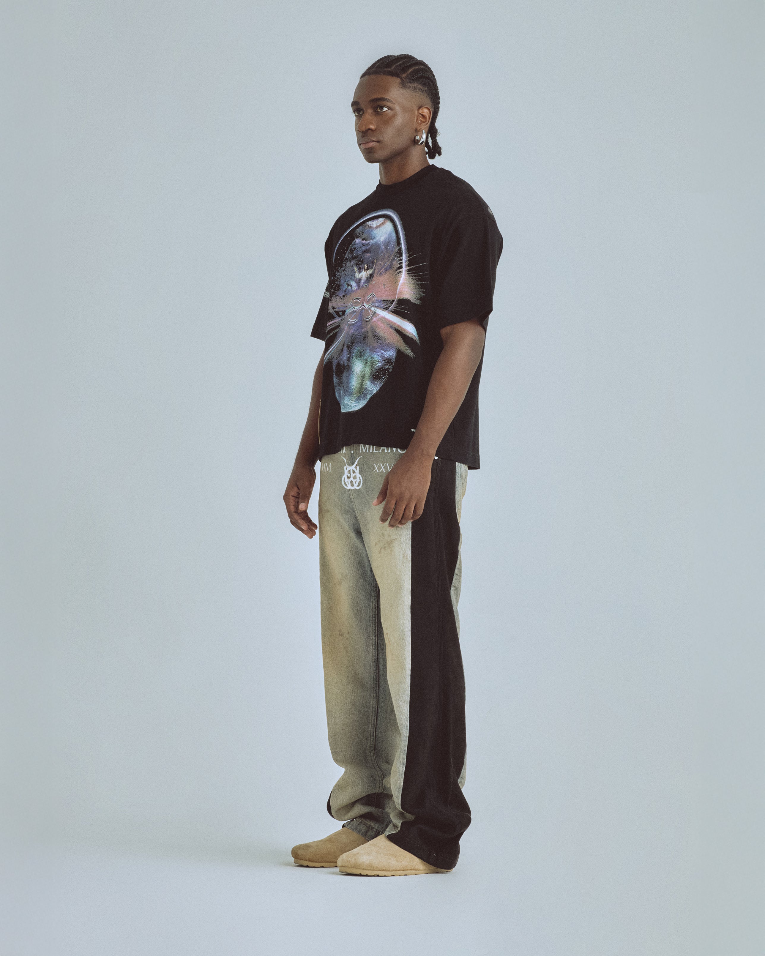 Santa Union Medellín Milano Suede Wide Jean Dirty Blue