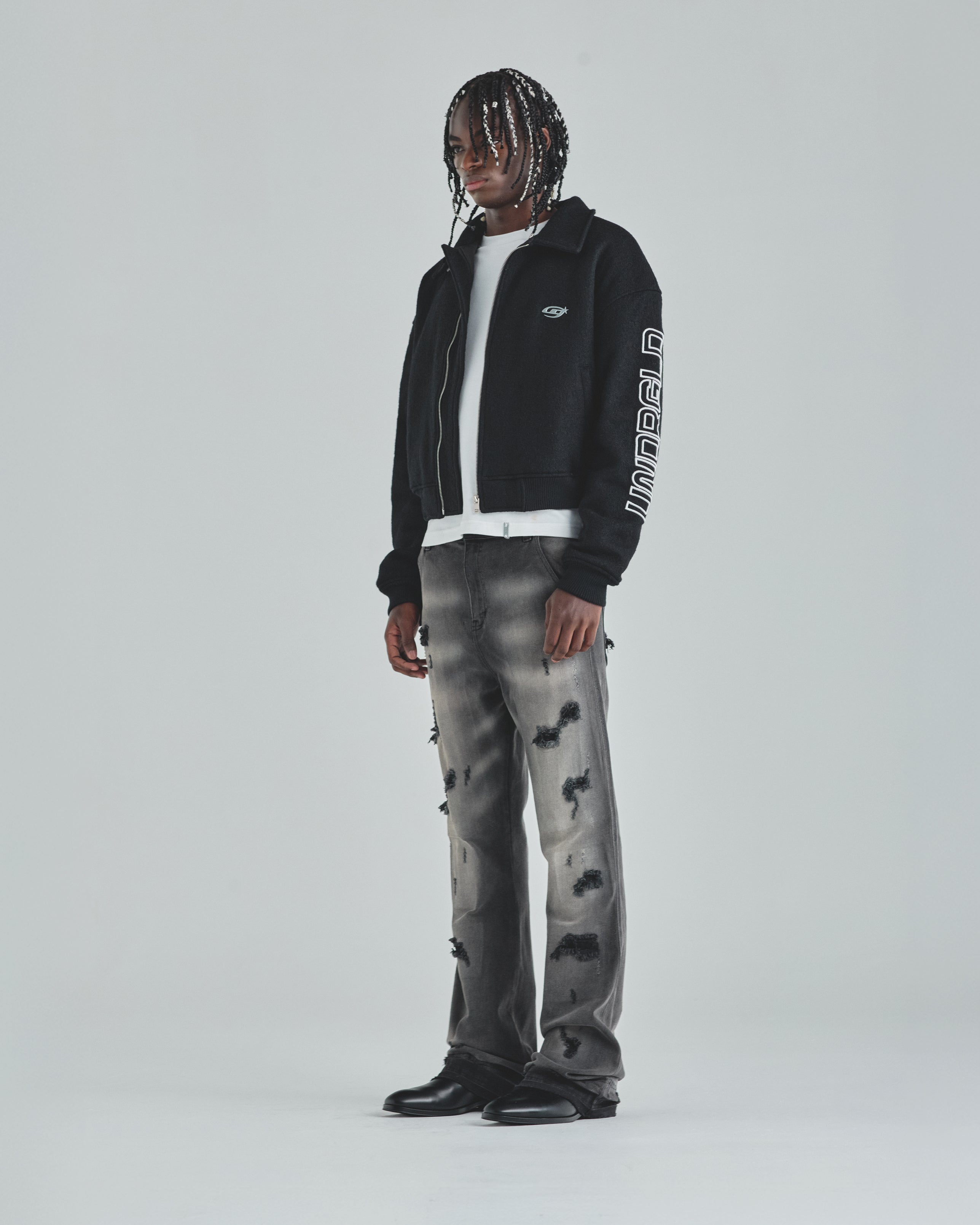 Act 1 Neon Bomber Jacket Black