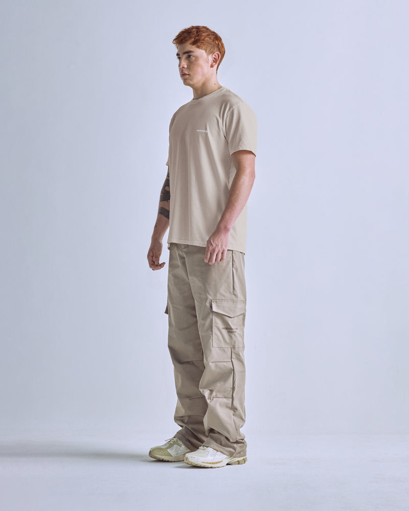 Basics Tiny Logo Regular Fit T-shirt Cream