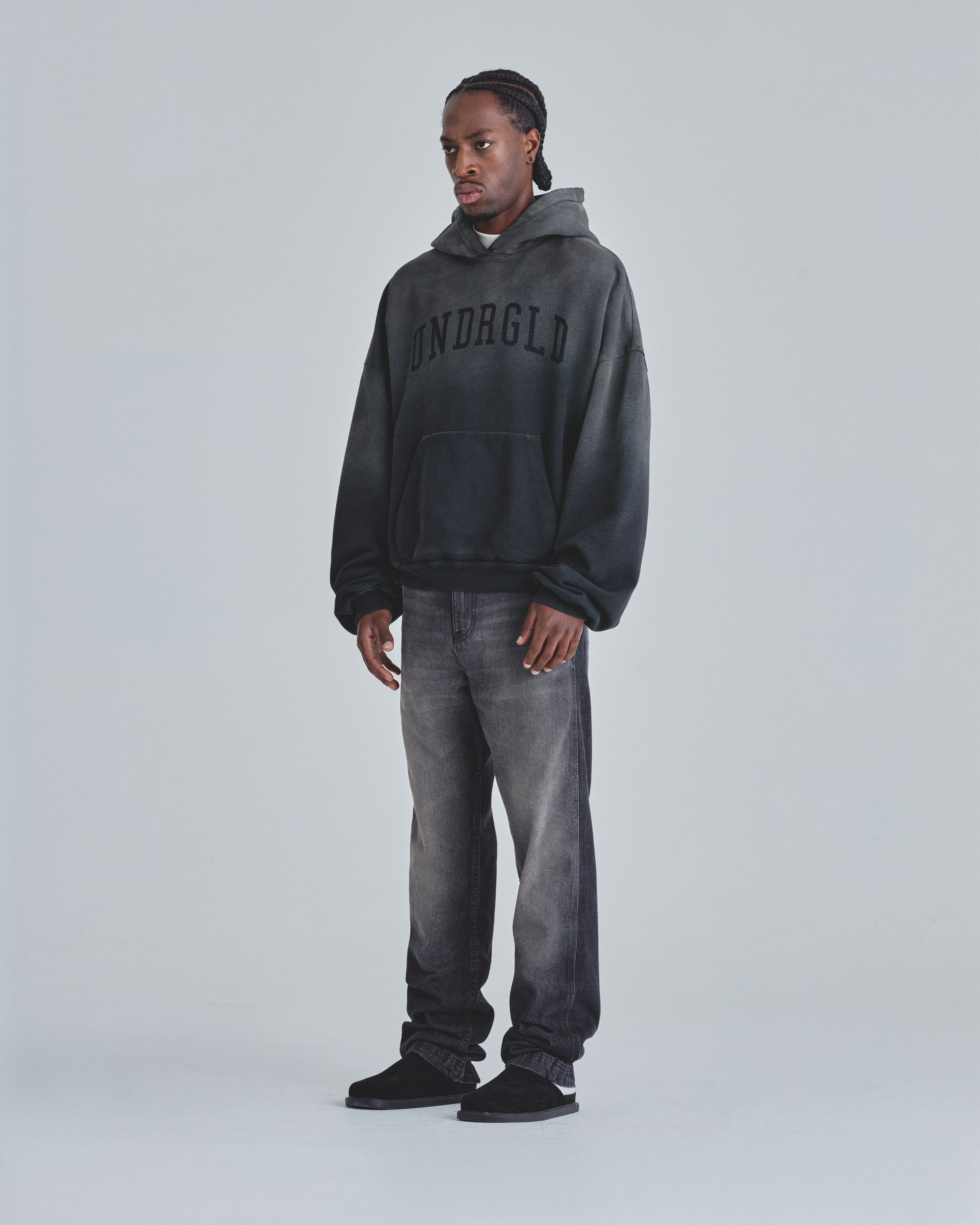 Line Varsity UNDRGLD Boxy Fit Hoodie Faded Black