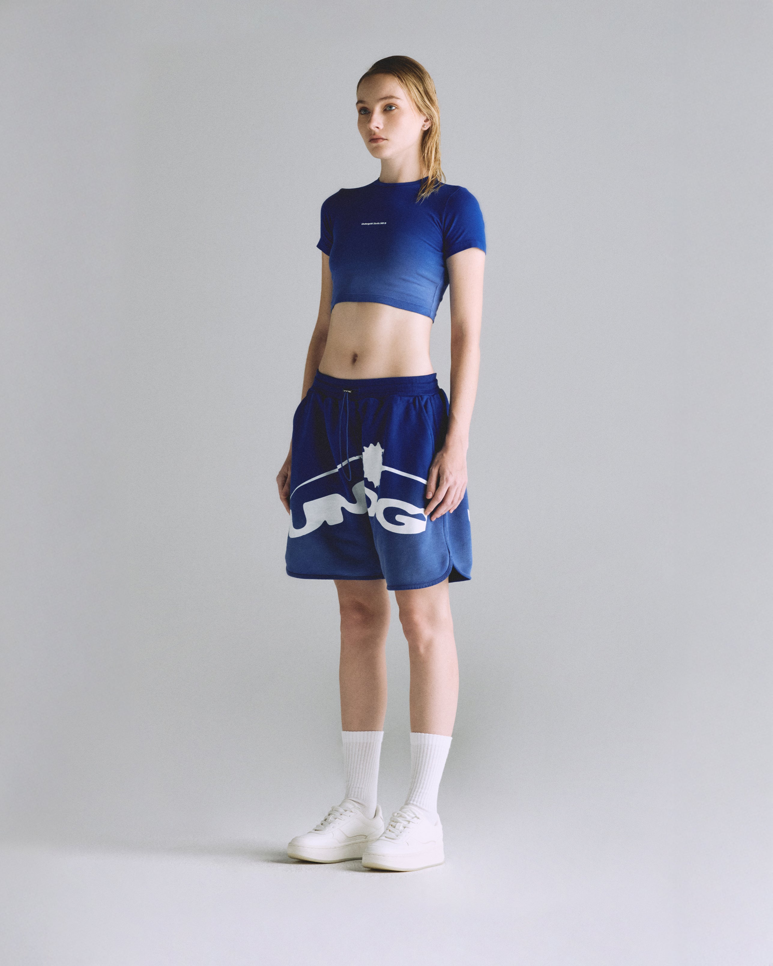 Helios Undergold Studio Baby Tee Electric Blue