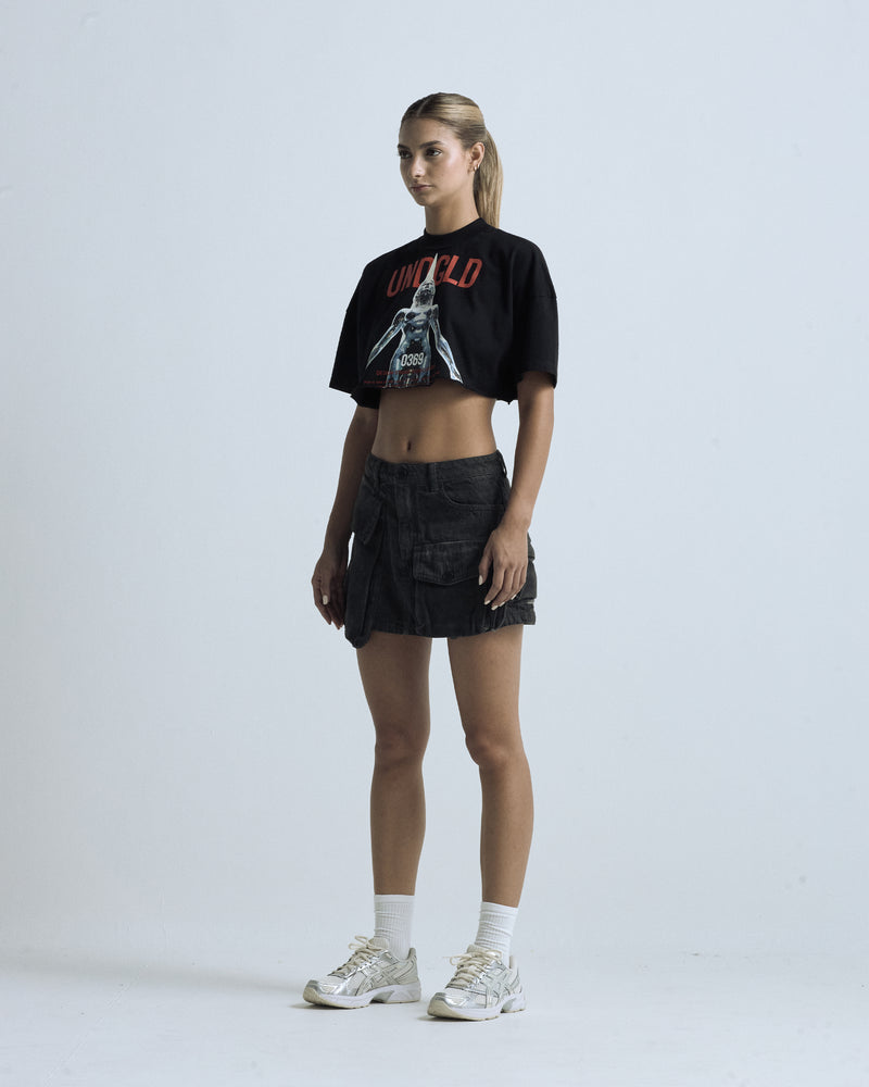 Transfiguration Ascention Muse Crop Top Black