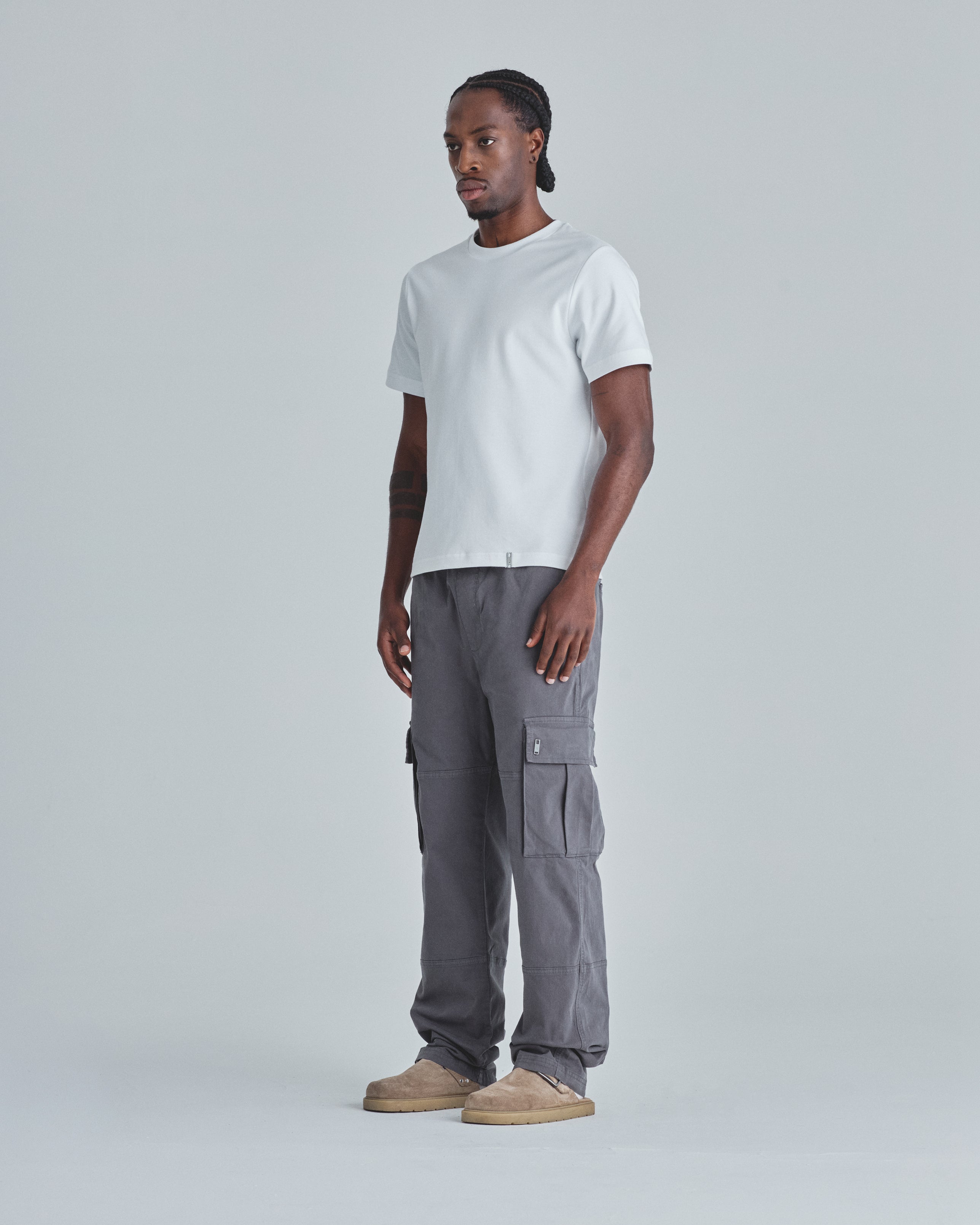 Basics Relaxed Cargo Pants Gray