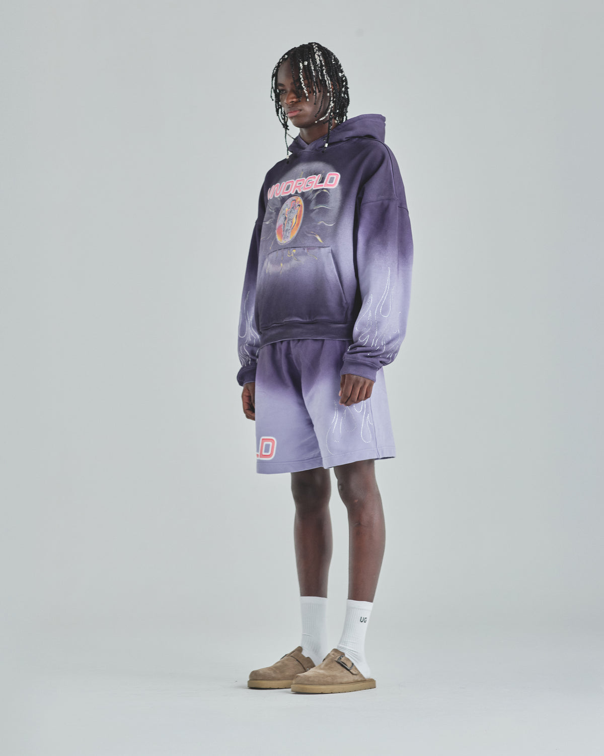 Act 1 Radiant Boxy Fit Hoodie Faded Purple