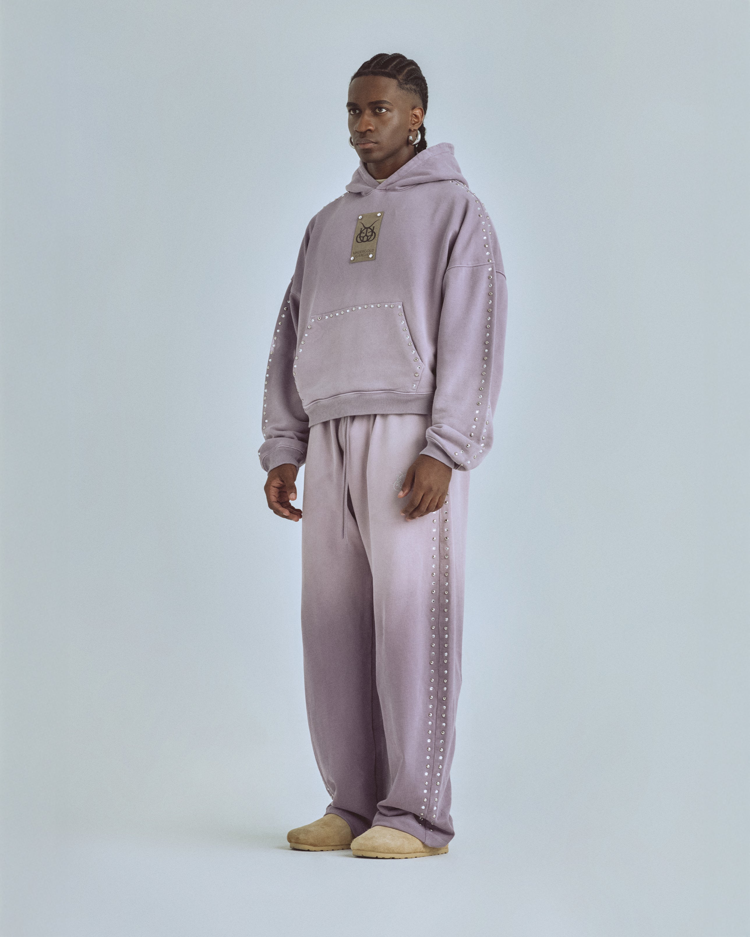 Santa Unión Basic  Boxy Hoodie Purple