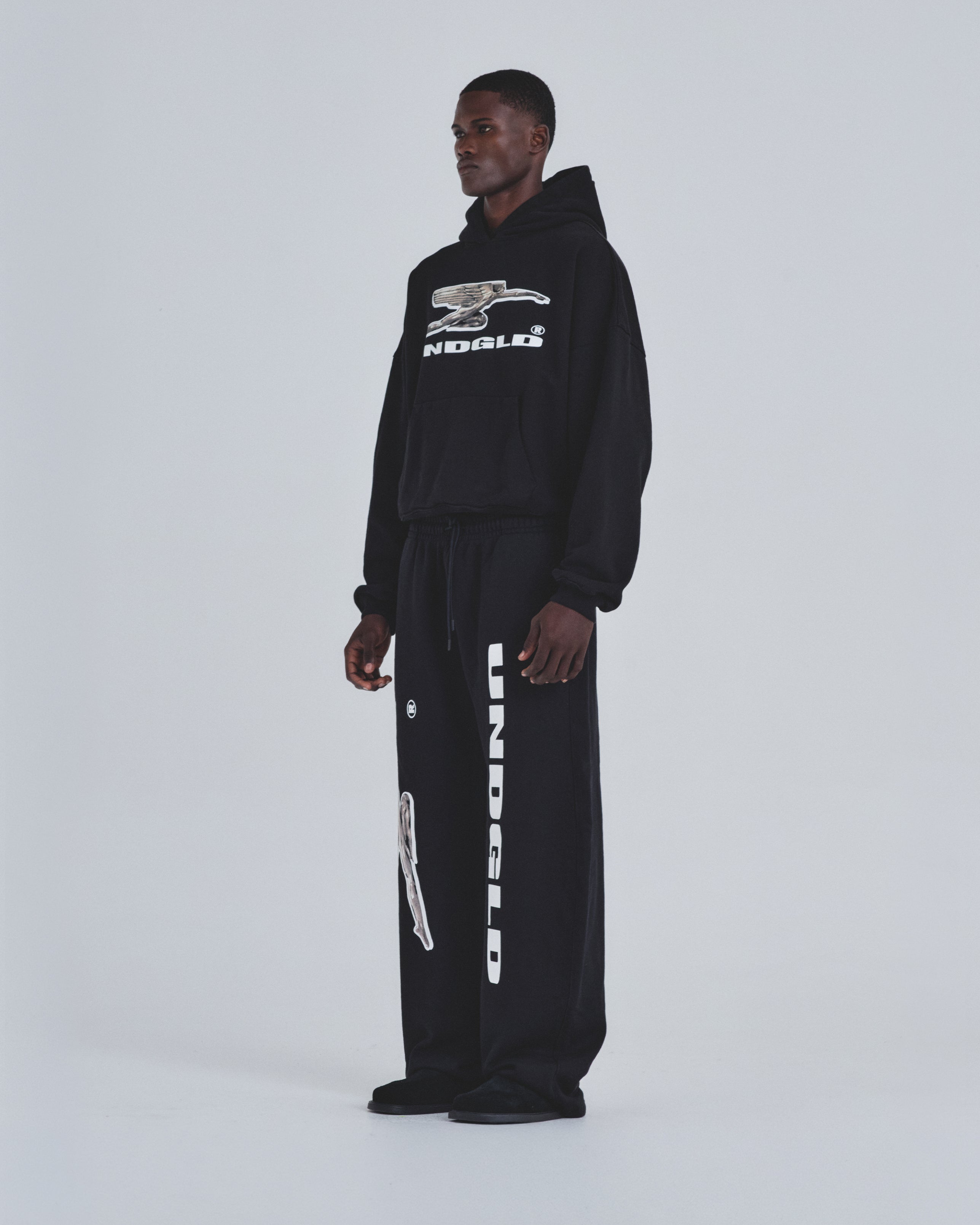 Holy State Deco Boxy Fit Hoodie Black