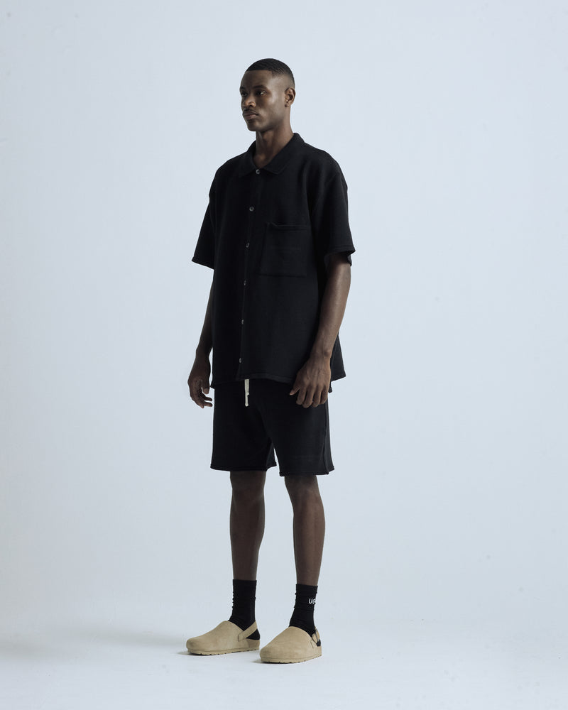 Basics Undergold Design Studio Knit Short Sleeve Shirt Black