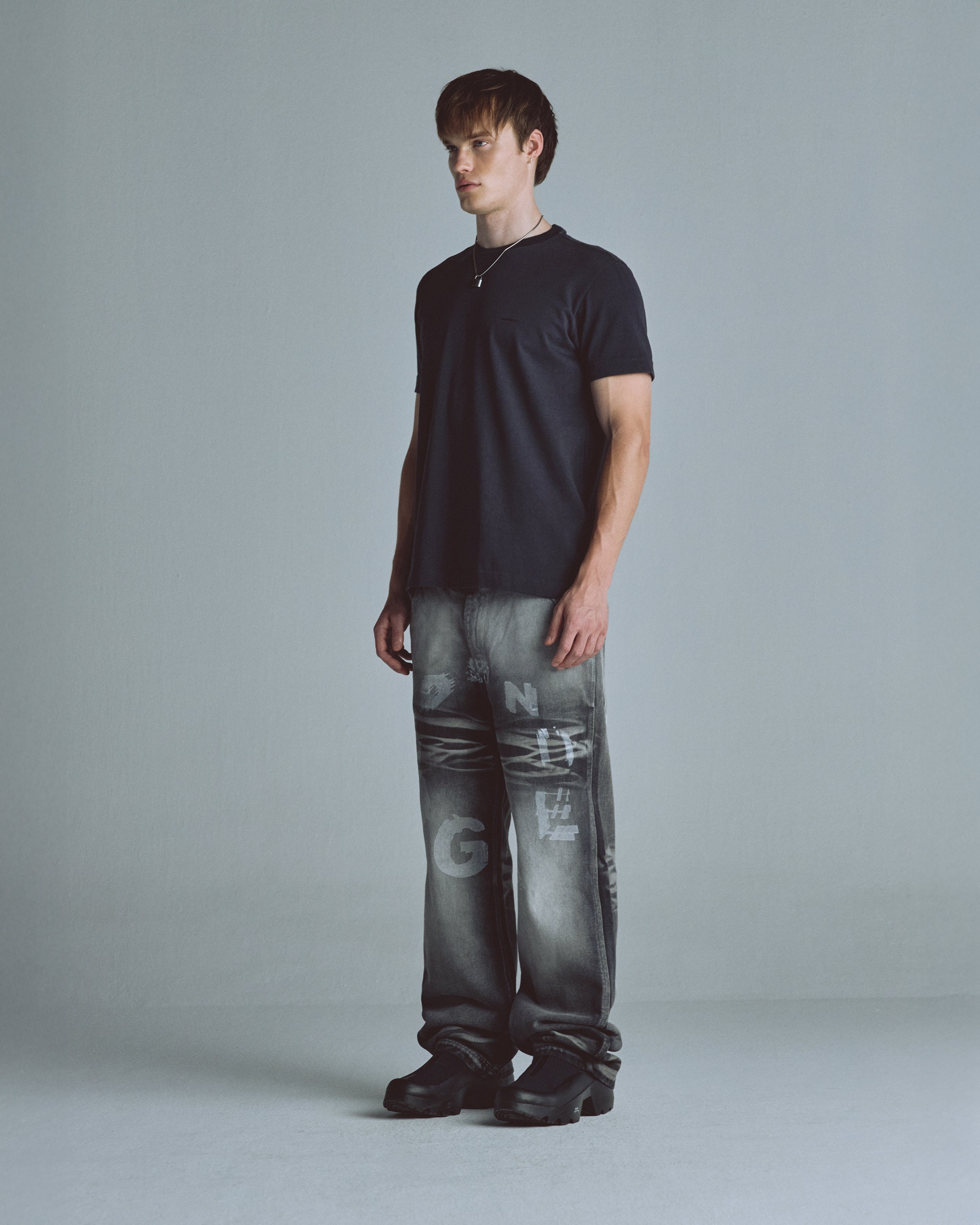 Basics Tiny Logo Regular Fit Tshirt Gray