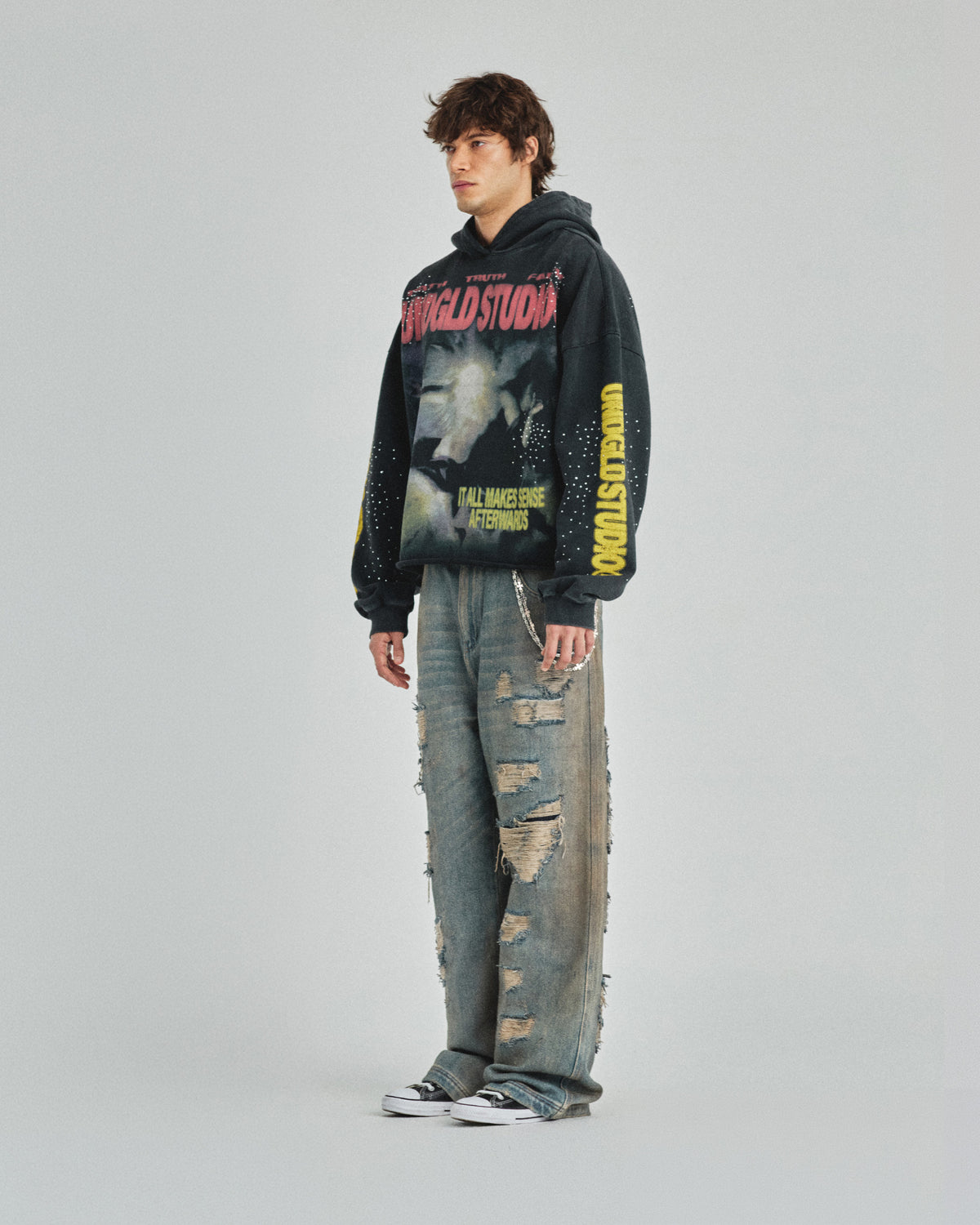 Pilgrimage Witness Boxy Fit Hoodie Vintage Black