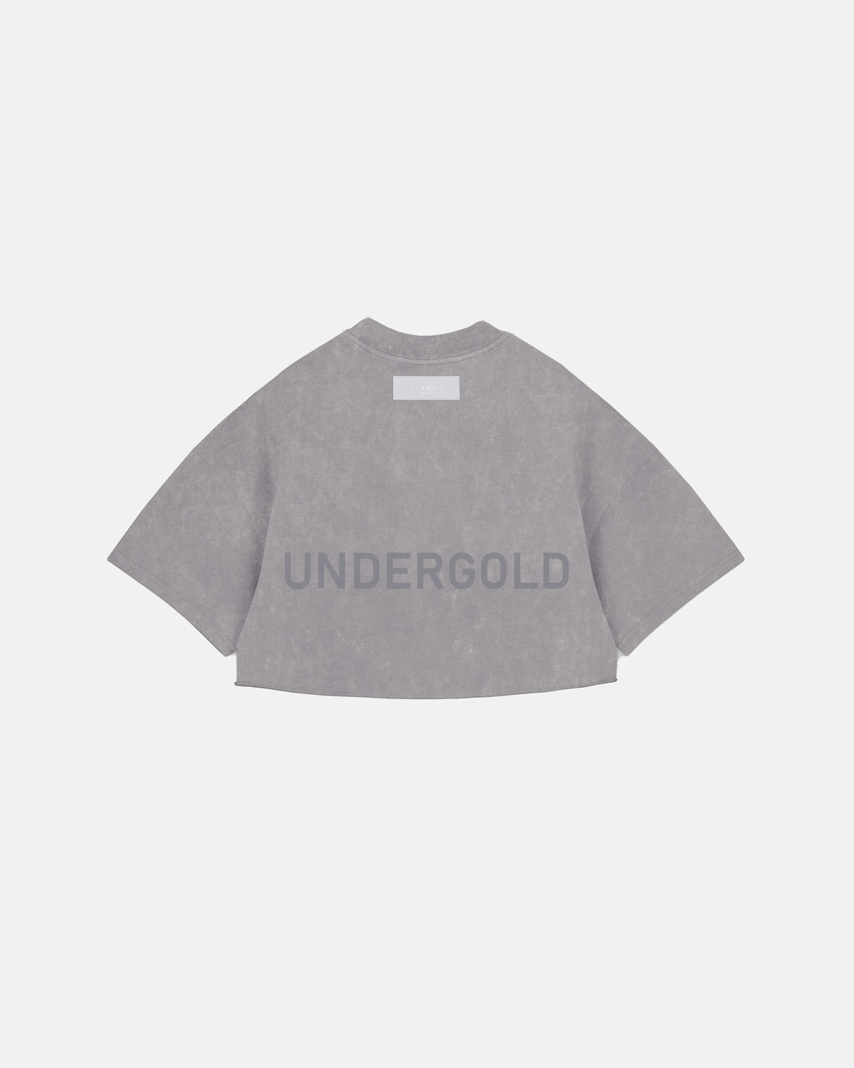 Line Logo Crop Top Washed Gray