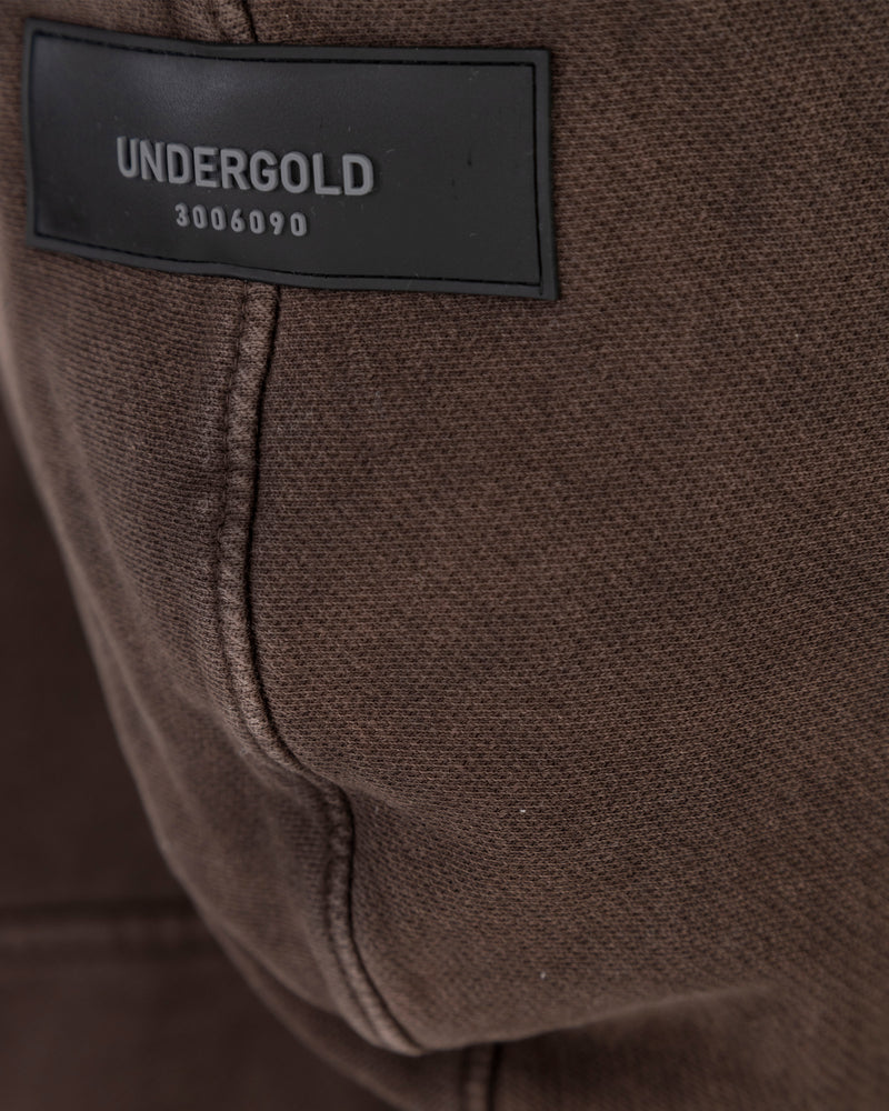 Sublime Logo Cropped Hoodie Vintage Brown