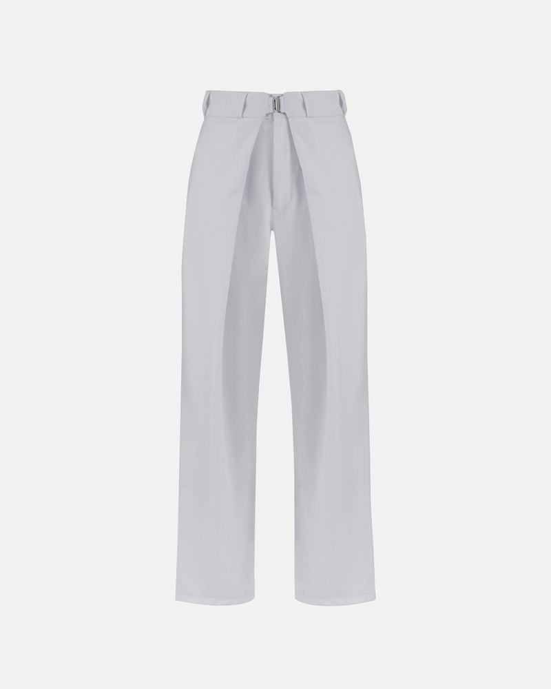 Basics Buckled Tailored Trousers Gray