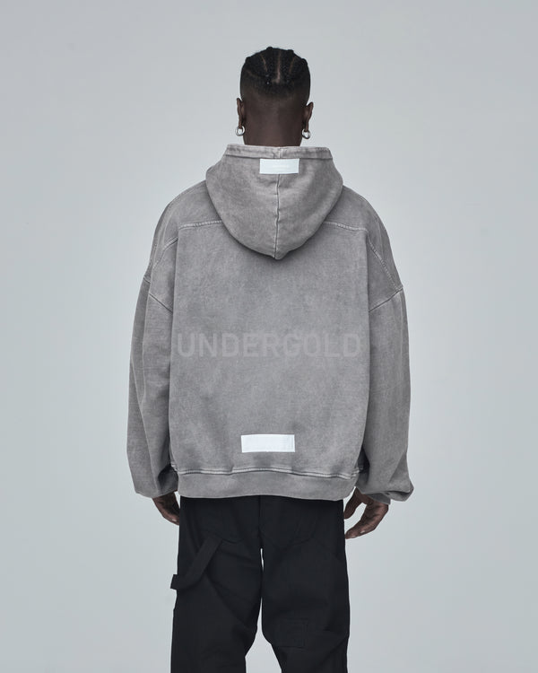 Line Logo Hoodie Washed Gray