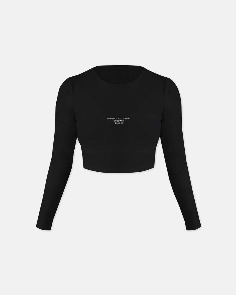 Walking Into Heaven Women Long Sleeve T-shirt Black