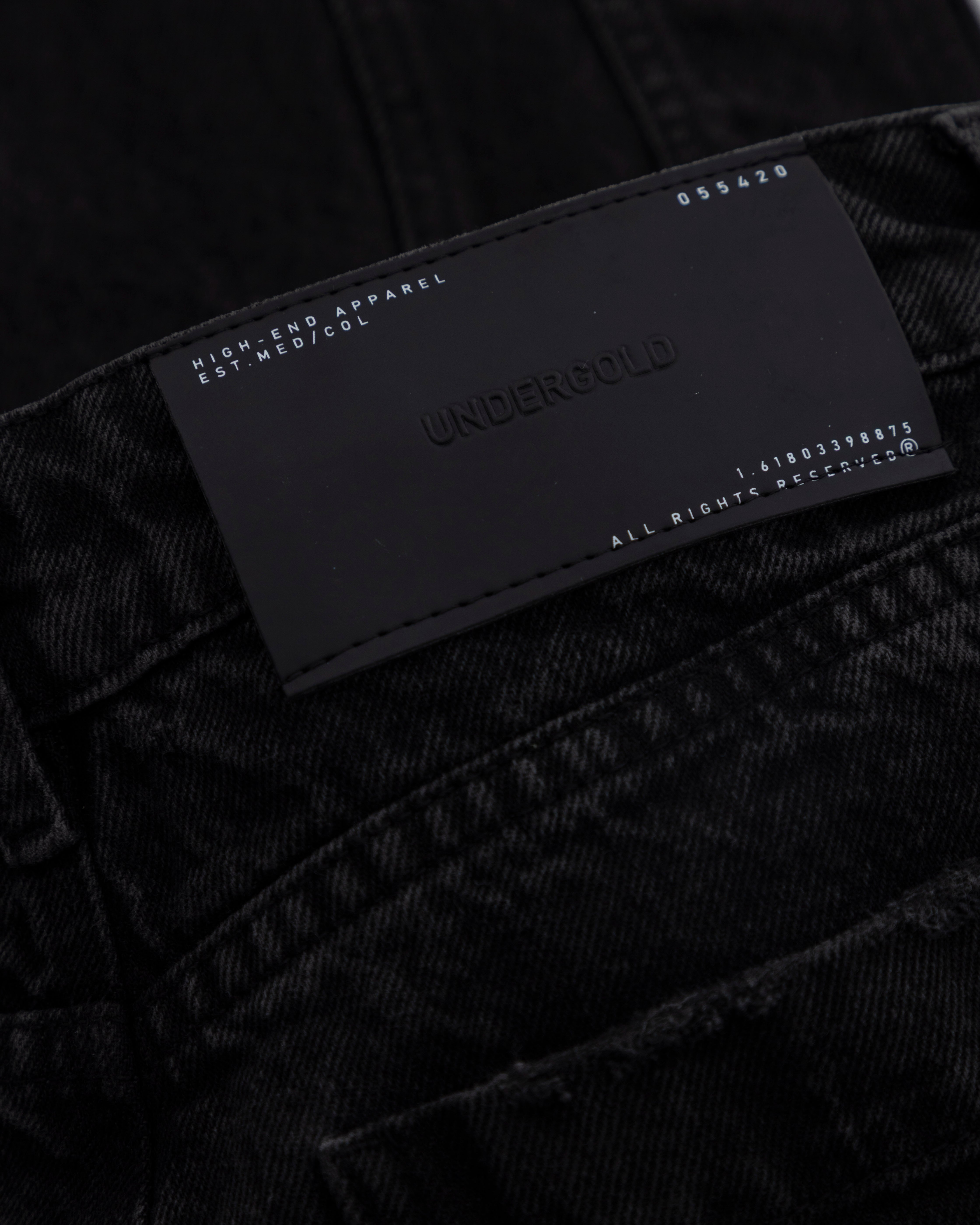 W Basics UNDERGOLD Panelled Wide Jeans Black