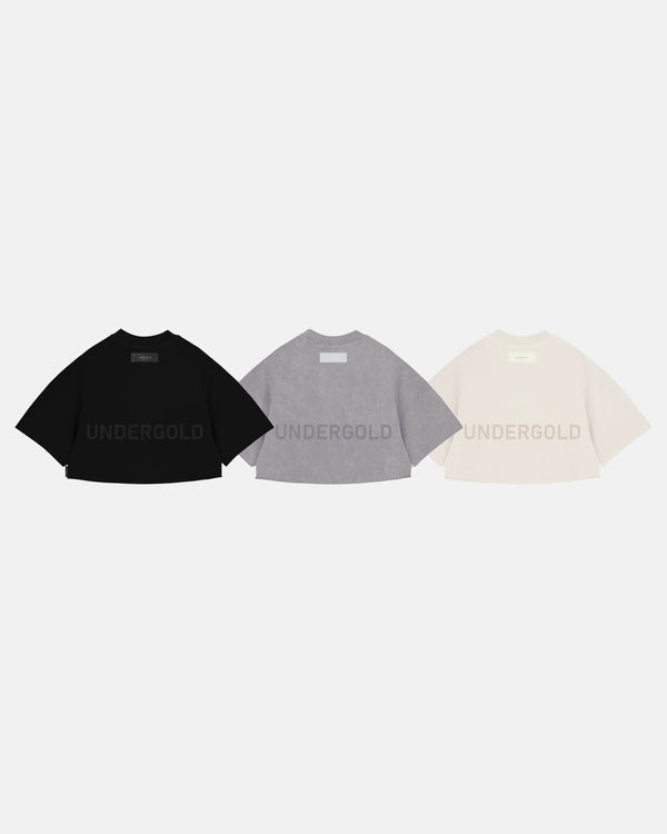 Pack X3 Line Logo Crop Top