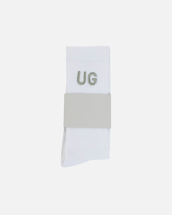 Basics Embroidered UG Socks V2 White