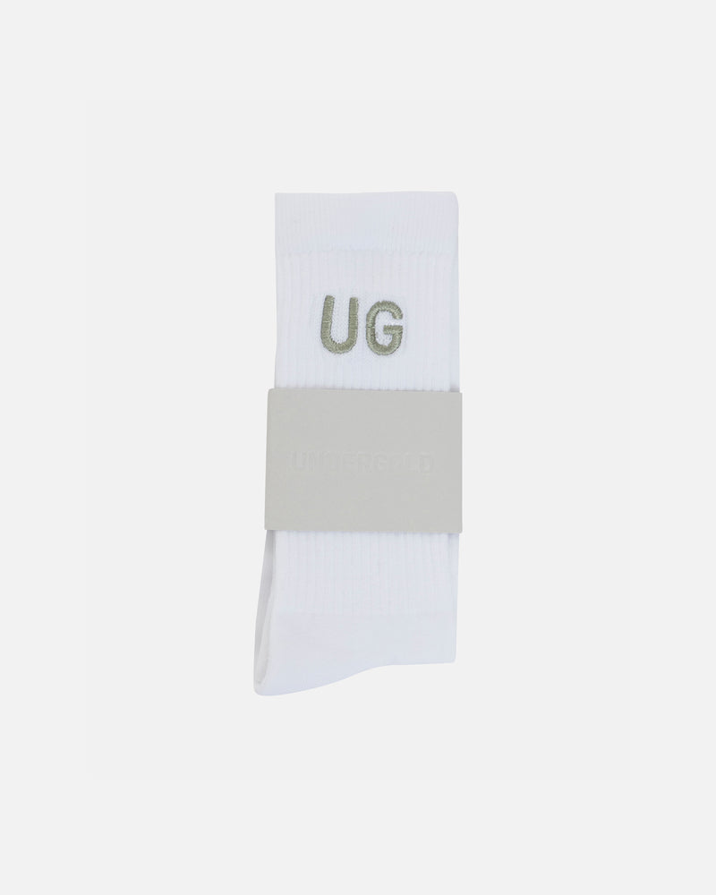 Basics Embroidered UG Socks V2 White