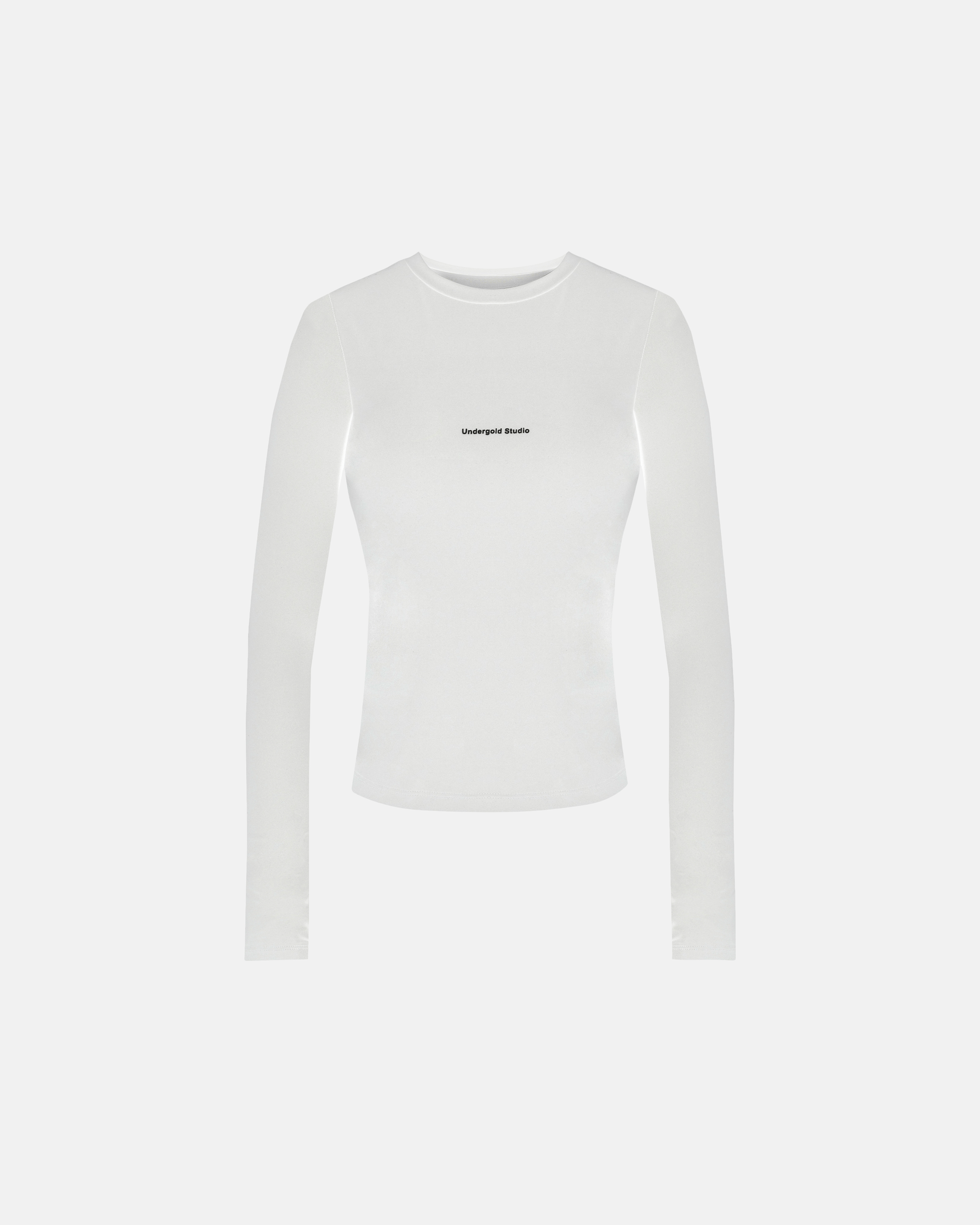 W Basics Undergold Studio Ultra Slim Long Sleeve Tee White
