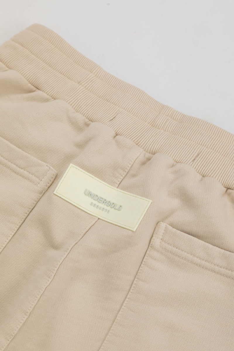 Solid Ribbed Sweatpant ll Taupe